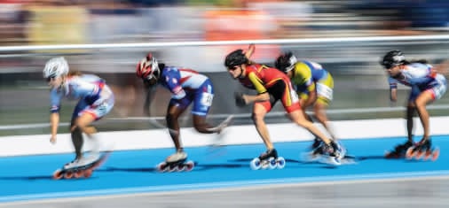 Pre-competitive roller skating group classes in Athens