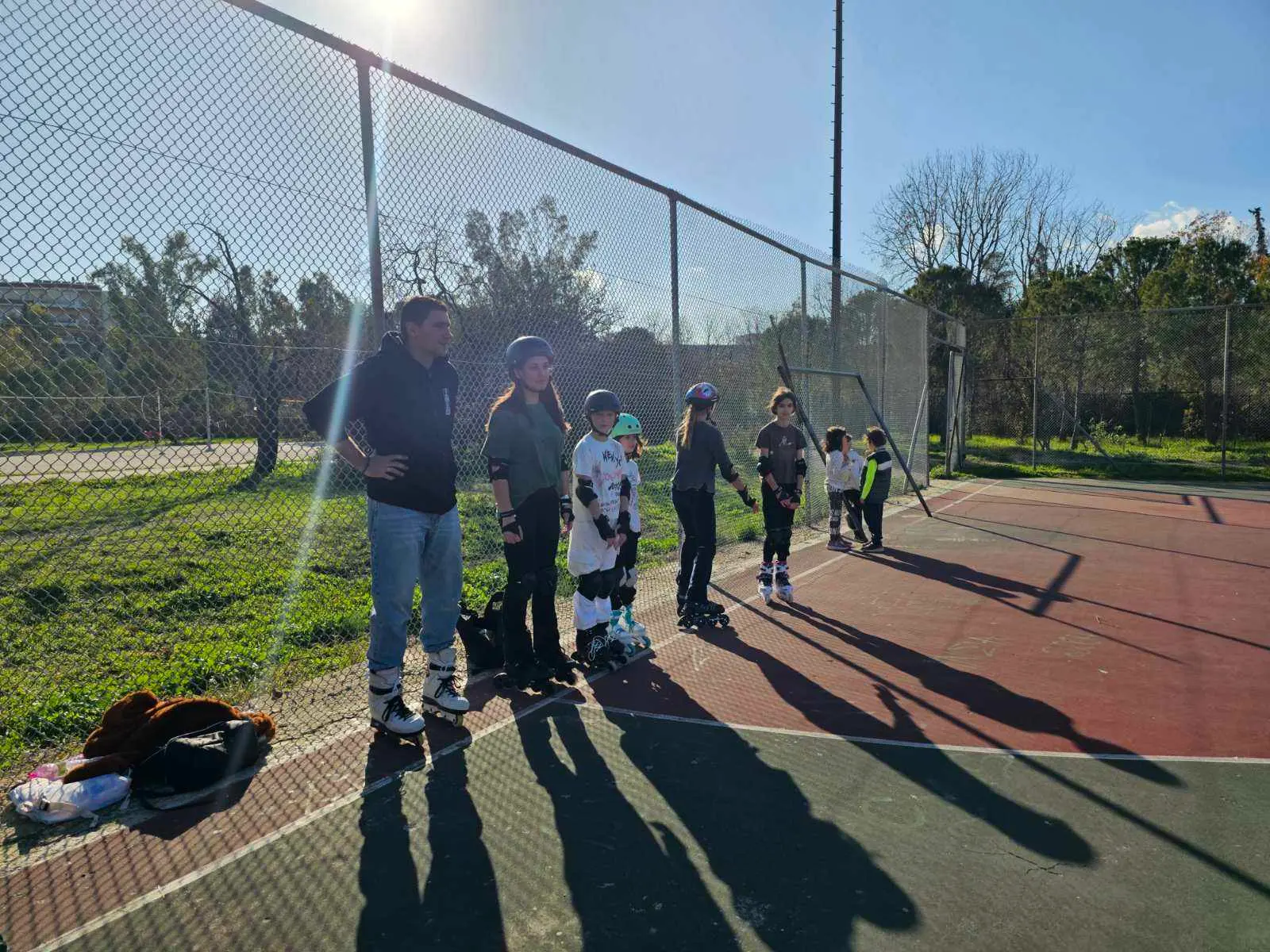 Beginner group roller skating lessons for kids and teens in Athens